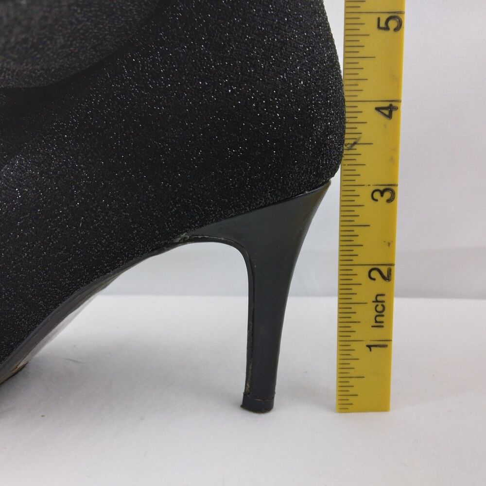 Jones New York Marcia Black Glitter Ankle Boots Witchcore Womens Size 7 - Picture 14 of 14